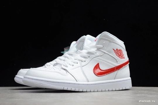 Red 1 Jordan University (W) White Mid BQ6472-106 BQ6472-106 0114